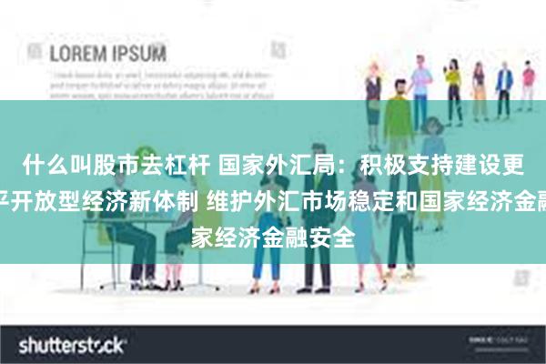 什么叫股市去杠杆 国家外汇局：积极支持建设更高水平开放型经济新体制 维护外汇市场稳定和国家经济金融安全