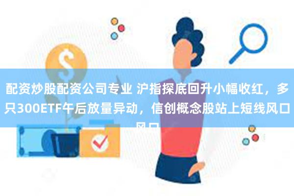 配资炒股配资公司专业 沪指探底回升小幅收红，多只300ETF午后放量异动，信创概念股站上短线风口